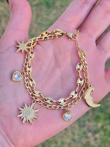 SS Sun Moon Star Bracelets