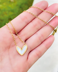 Pearl Heart Chain