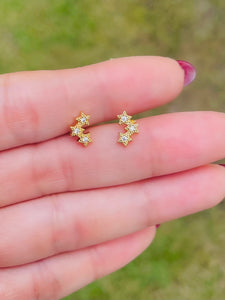 Triple Star Earring