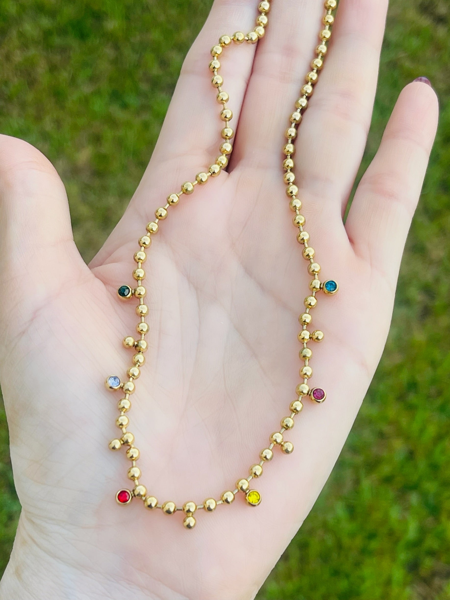 SS Multicolor Dots Chain