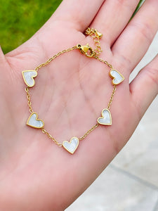 Pearl Heart Bracelets