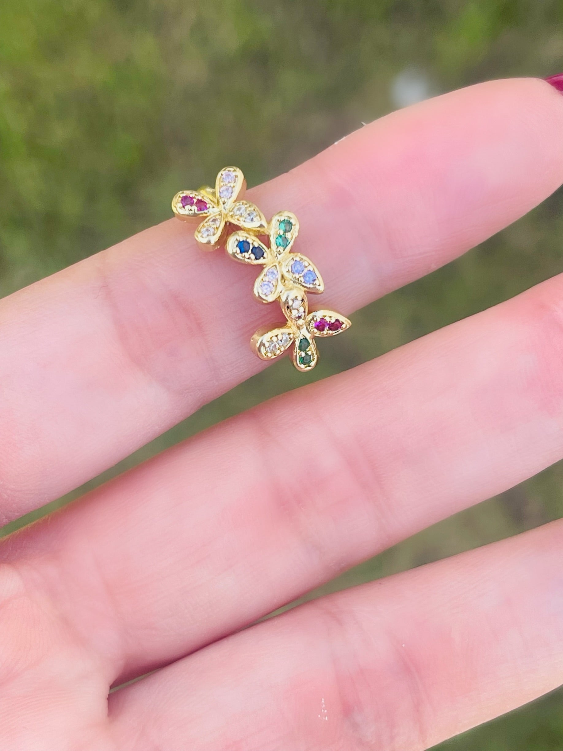 Multicolor Flower Ring