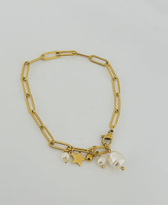 Pearl • Paperclip Bracelets
