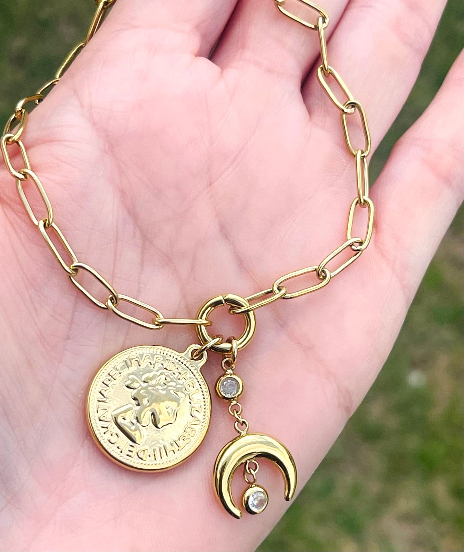 SS Coin & Moon Bracelets