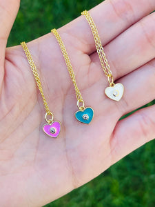 Enamel Heart Chain