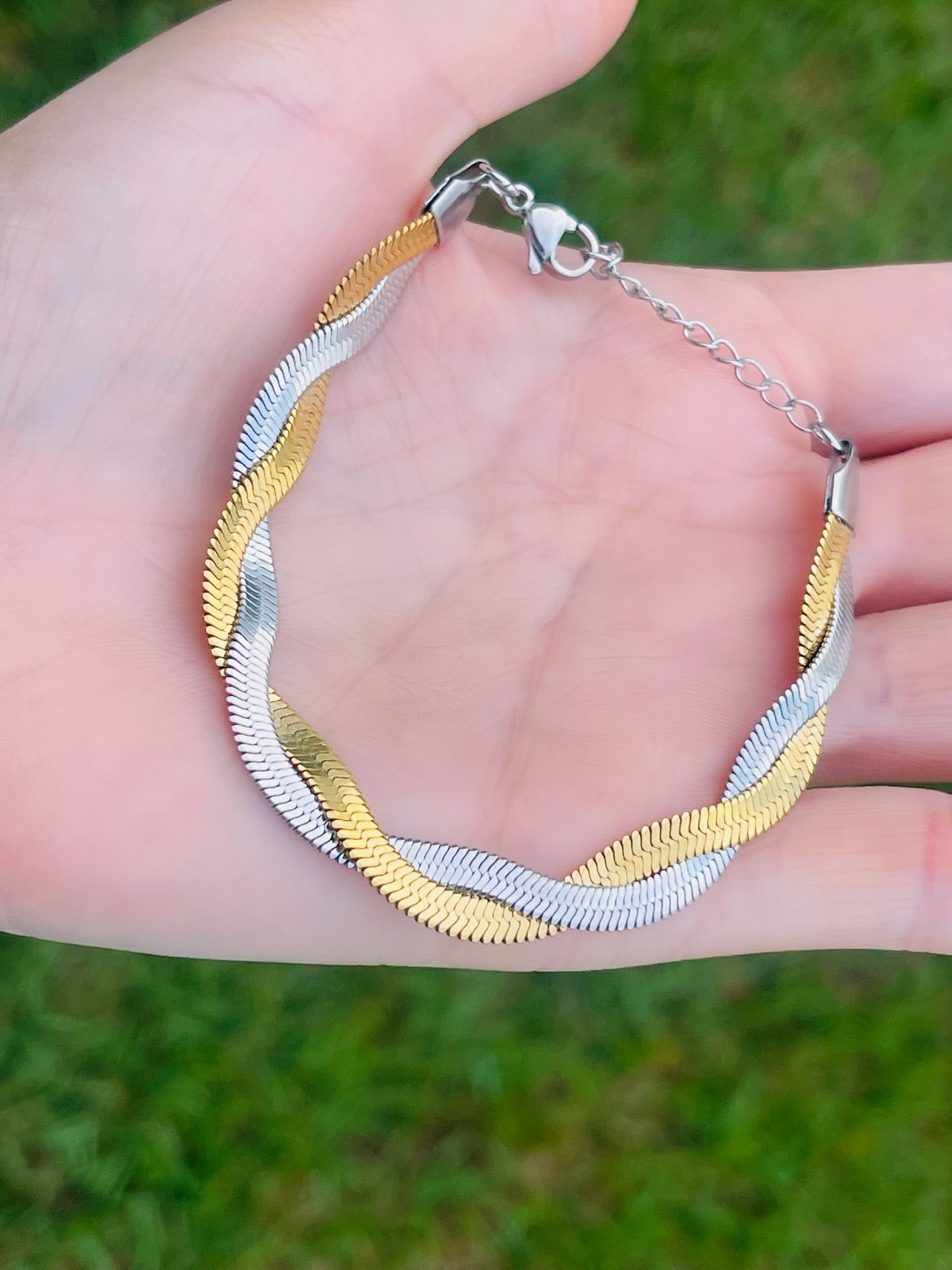 Double Two Tone Snake Bracelets