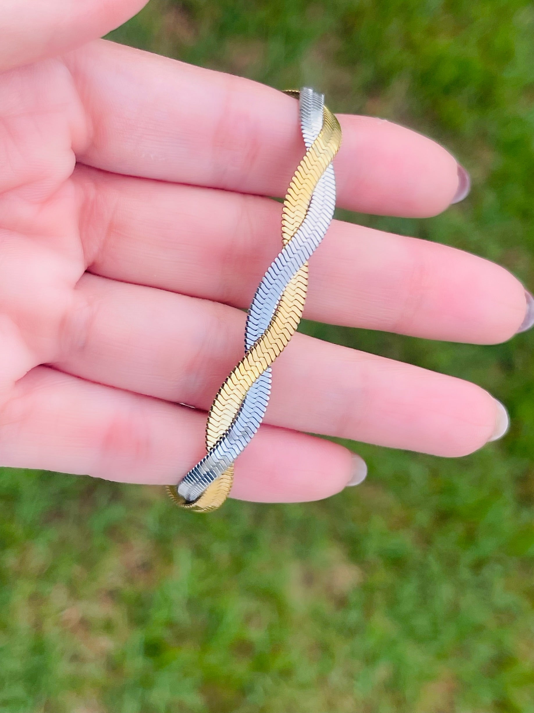 Double Two Tone Snake Bracelets