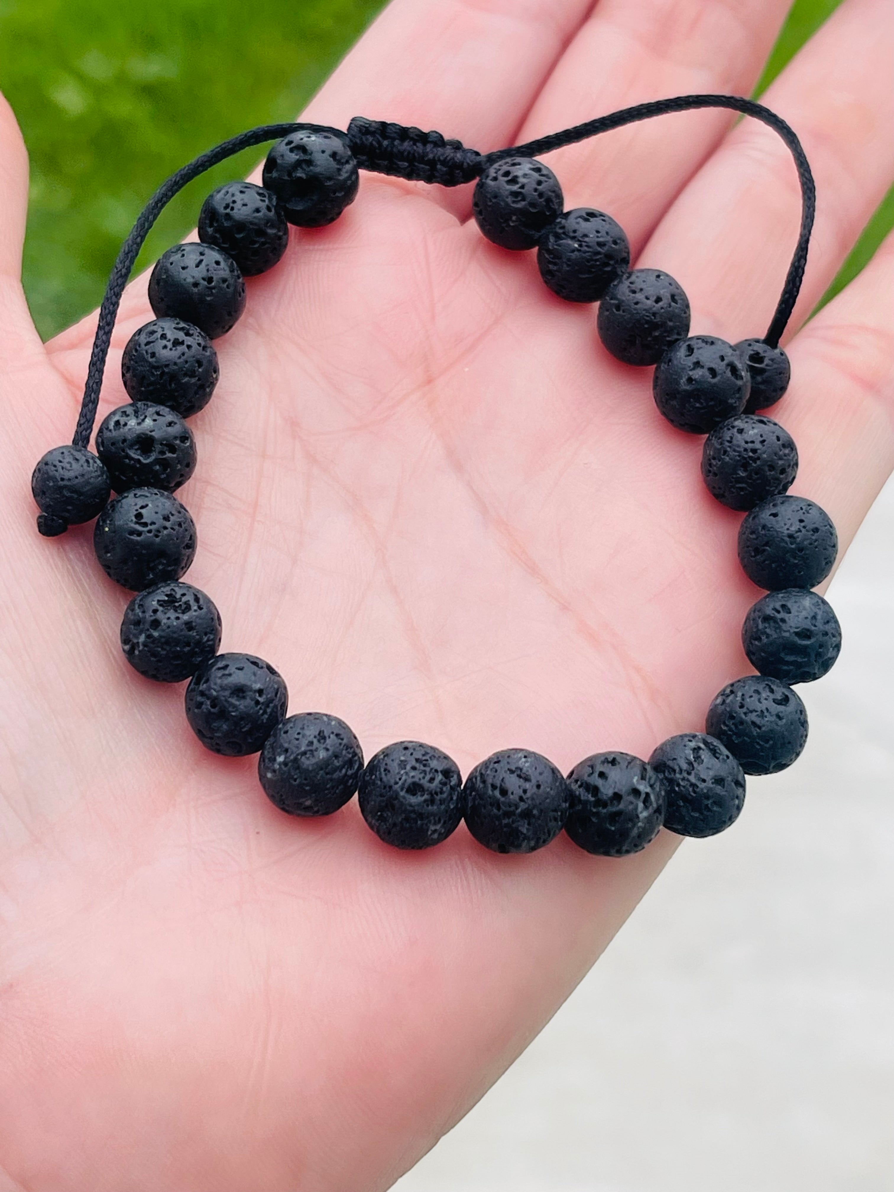 Lava Rock Adjustable Bracelets • Men