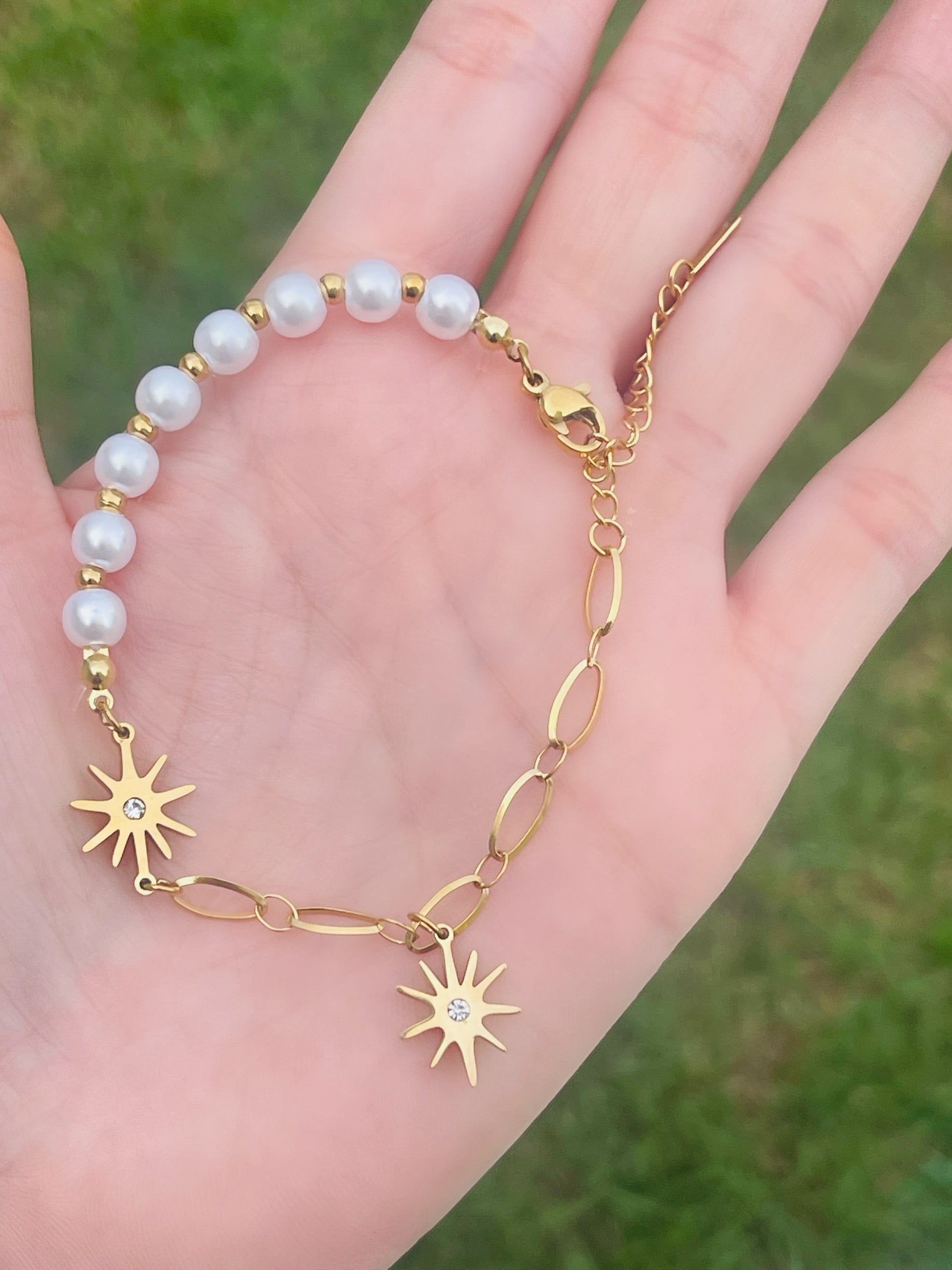 Star and Pearl Bracelets