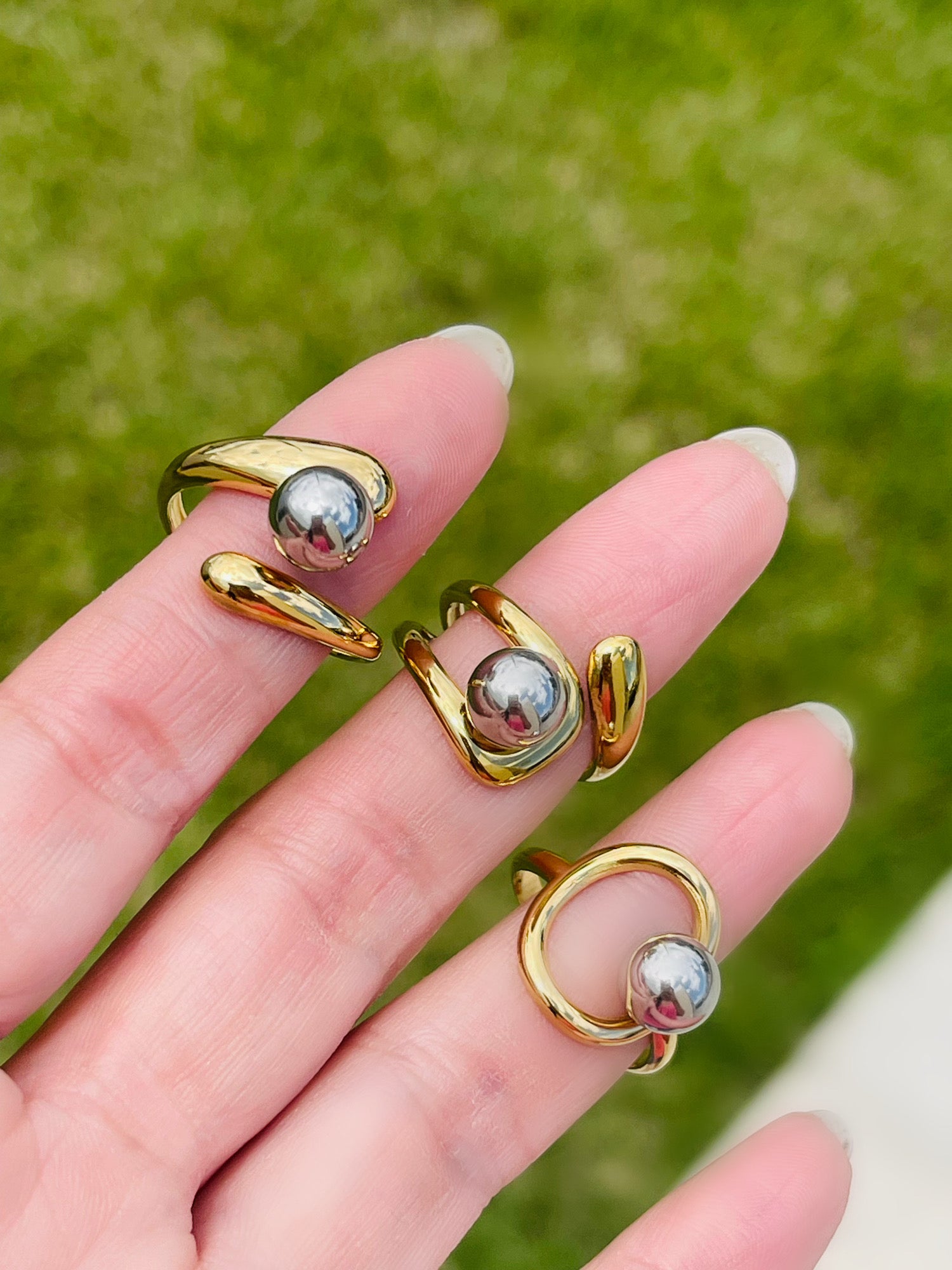 Two Tone • Ball Cuff Ring