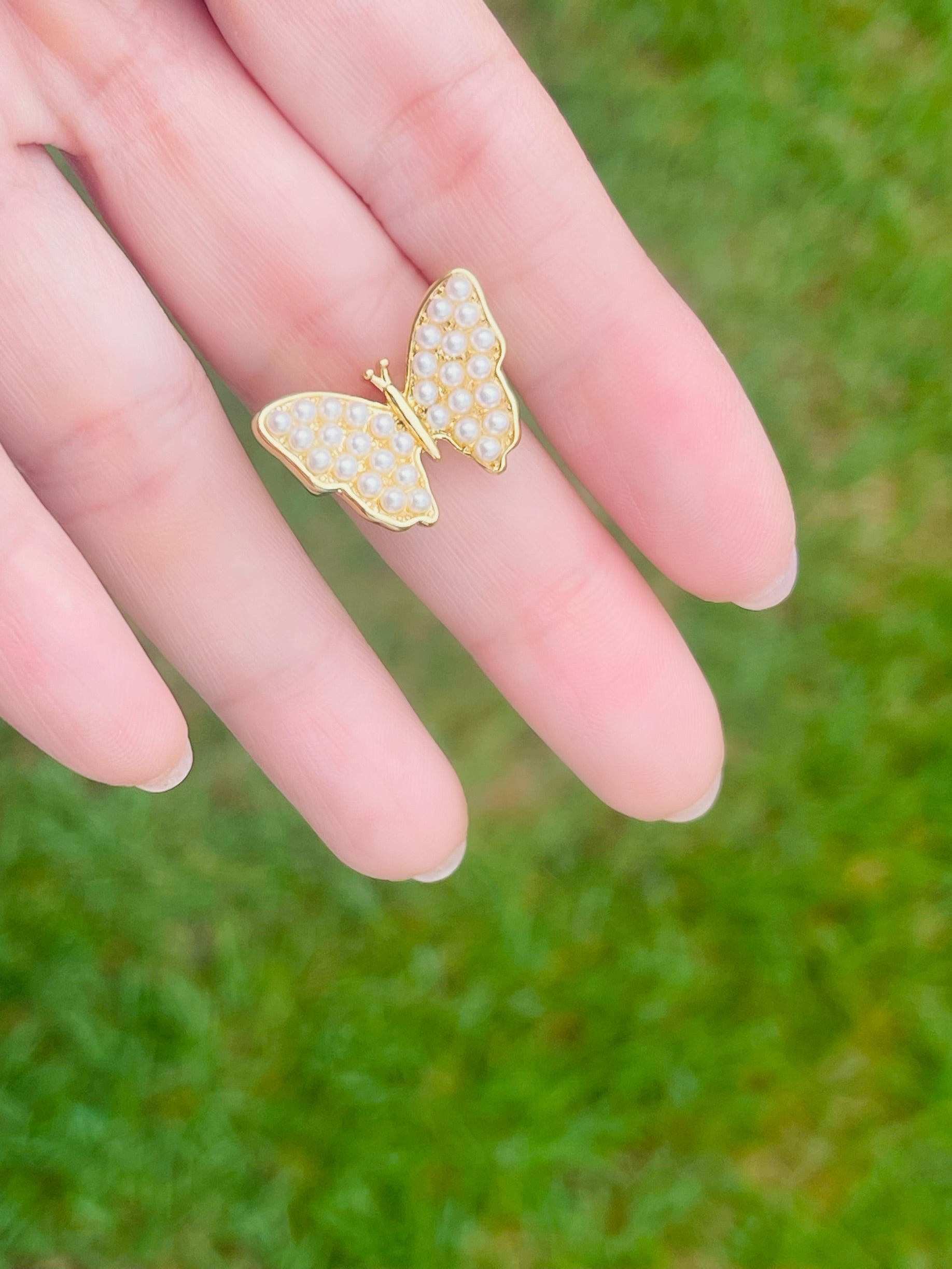Pearl Butterfly Ring