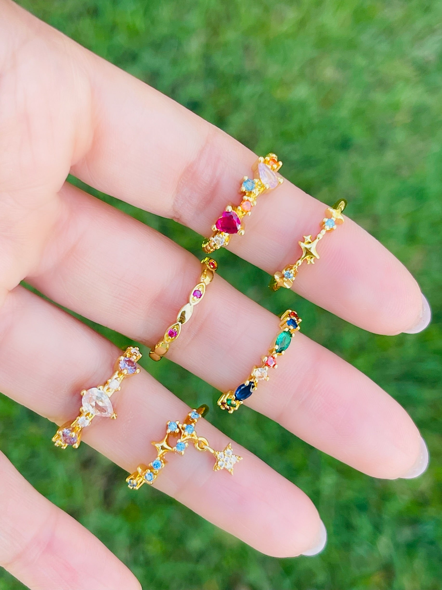 Multicolor Crystal Ring