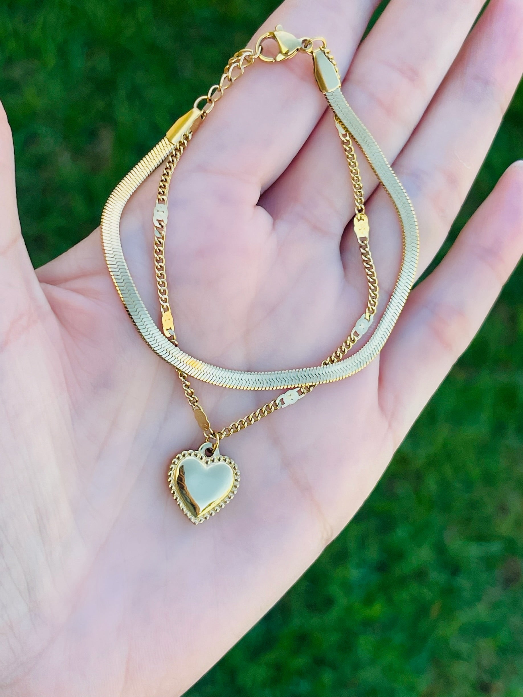 SS Heart Bracelets