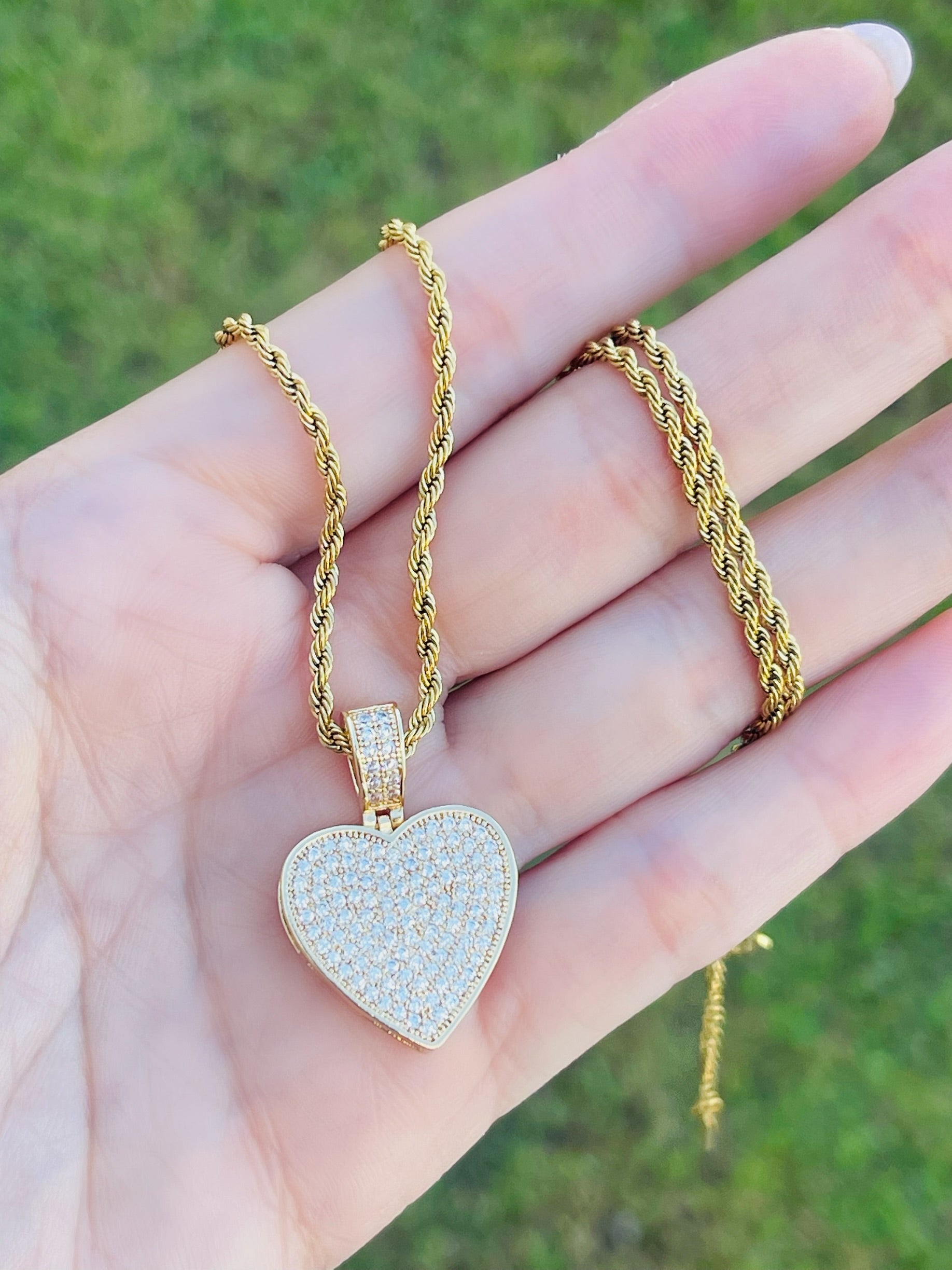 SS Bright Heart • Rope Chain