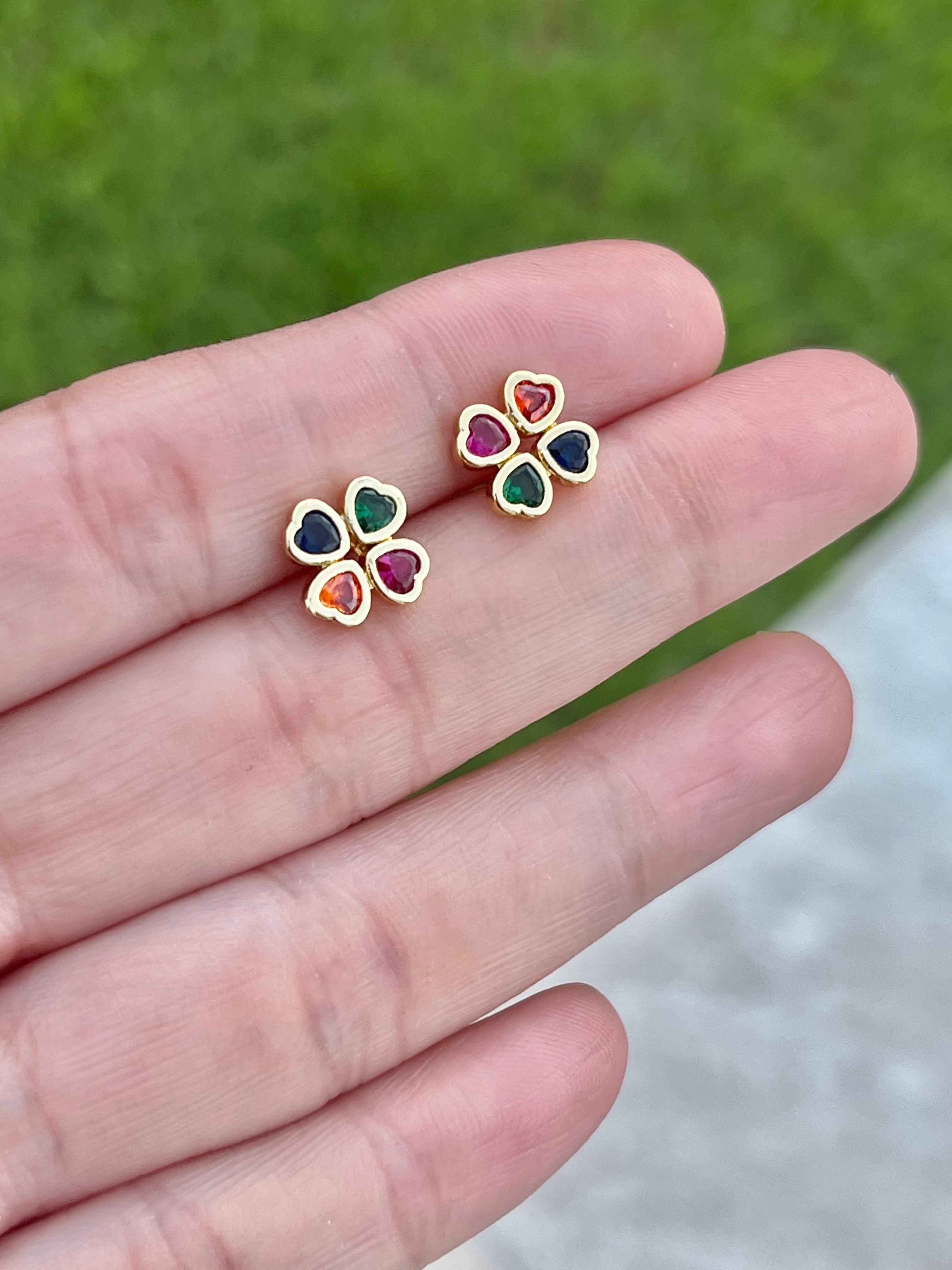 Multicolor Heart Earring