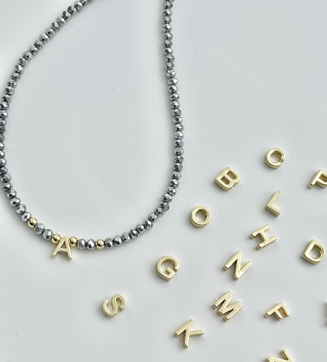 Two Tone Letter Necklace